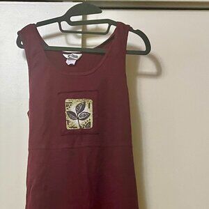 Nina Piccalino Burgundy Midi Dress with Patch